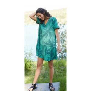 A New Day Green Palm Dress, size Large
